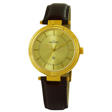 Maxima GOLD Women Gold Dial Analogue Watch - 61980LMLY